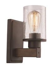 Trans Globe 21841 ROB - 1LT WALL SCONCE SEEDED RUSTIC-